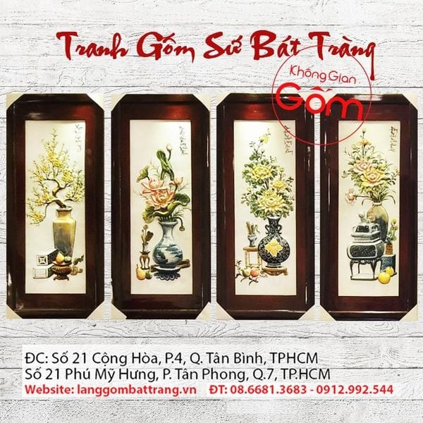 Tranh gốm sứ bát tràng mua ở đâu ? giá bán bao nhiêu tiền ?