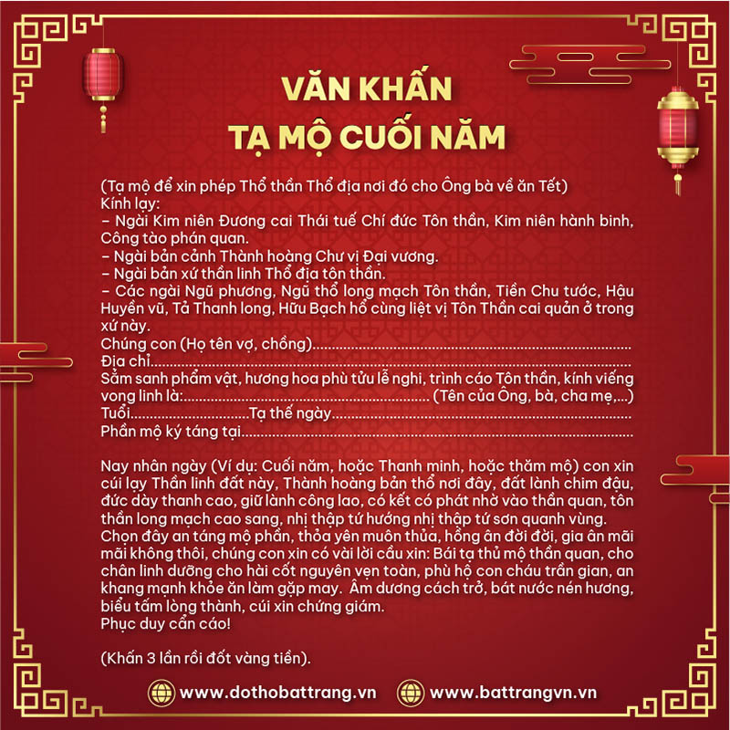 Văn khấn tạ mộ cuối năm – Lễ tạ mộ cần chuẩn bị những lễ vật gì?