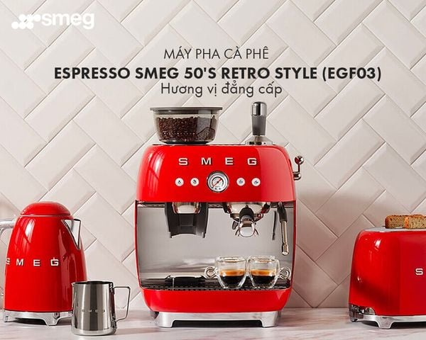 Máy Pha Cà Phê Smeg Egf03 – Chuẩn Barista Tại Nhà