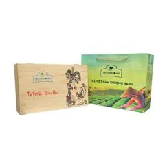 Trải Nghiệm Hương Vị Tinh Hoa với Hộp Trà Tân Cương TCX50 - 500gram Hộp Gỗ Thông