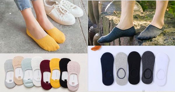 Tất nửa chân đi cùng với giày thể thao
