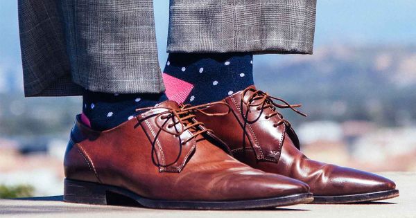 Tất nam công sở tất màu chấm bi