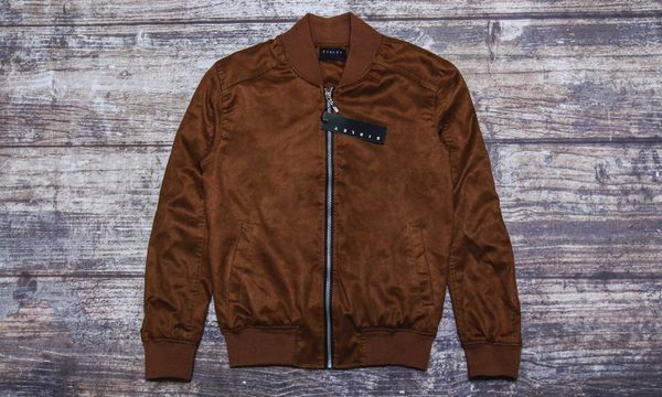 Áo khoác Bomber nam phối da