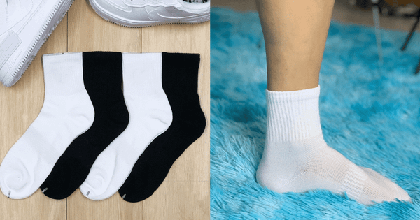 Tất trơn cổ trung thể thao