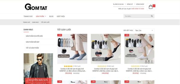 Tất lười nam cao cấp của GOM TAT