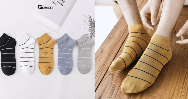 Tất nam cotton họa tiết