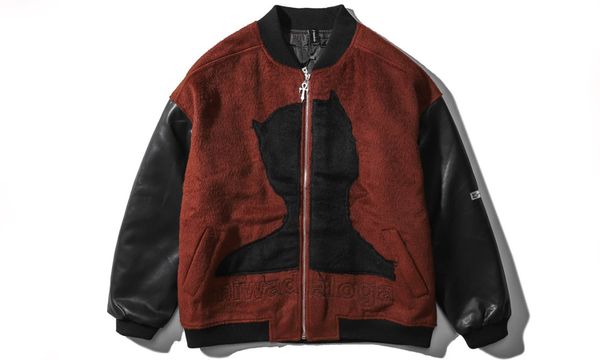 Áo khoác Bomber nam phối da