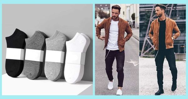 Tất nam cổ ngắn chính hãng phối cùng Bomber và giày thể thao