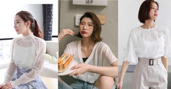 Áo voan mỏng phối cùng chân váy bó