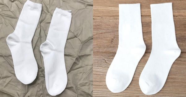 Tất cổ cao trơn nữ trắng