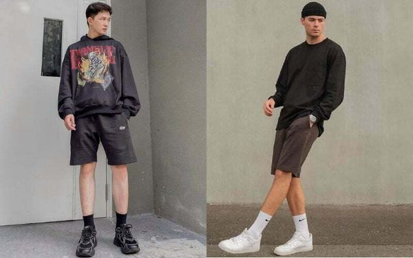 Sweater cùng Short lửng