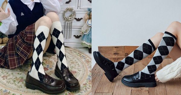 Tất cổ dài có họa tiết
