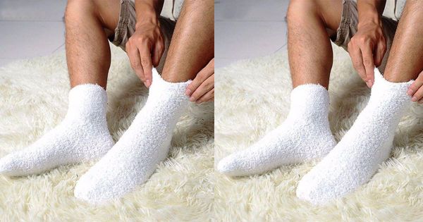 Tất giữ ấm từ lông cừu màu trắng
