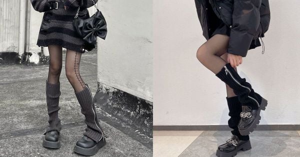 Tất ống chân mẫu khóa kéo