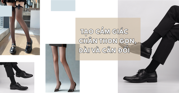 tất đen tạo cảm giác chân thon gọn hơn