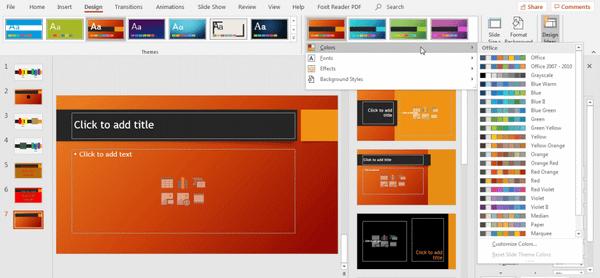 ket hop mau trong powerpoint