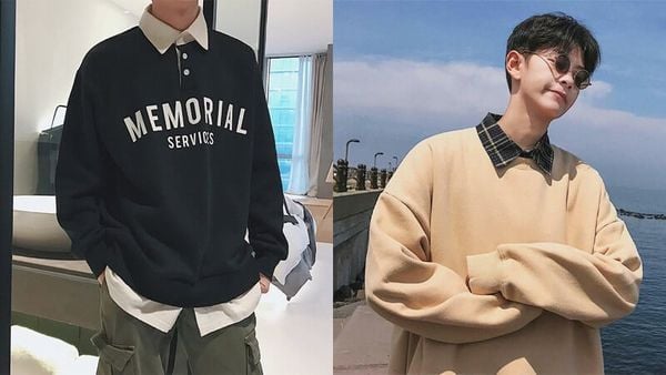 Sweater cùng áo có cổ