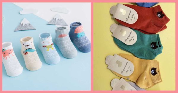 Tất chống trơn trượt cho trẻ em họa tiết gấu