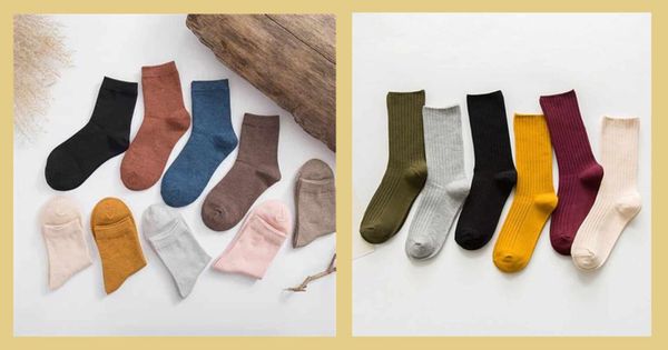 Tất Vintage nam siêu xịn xò cổ cao trơn nhiều màu