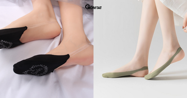 Tất đi giày cao gót loại mũi chân, có dây đeo gót