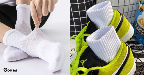 Vớ nam cổ cao và giày Sneaker