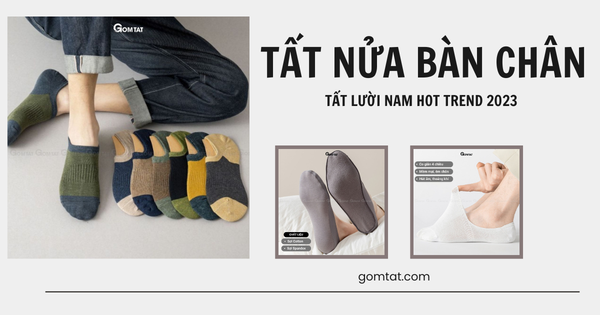 Thời trang tất nửa bàn chân cho nam (tất lười) HOT năm 2023