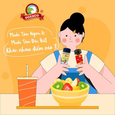So sánh hai loại muối tôm của Doxaco: Muối Tôm Ngon & Muối Tôm Đặc Biệt