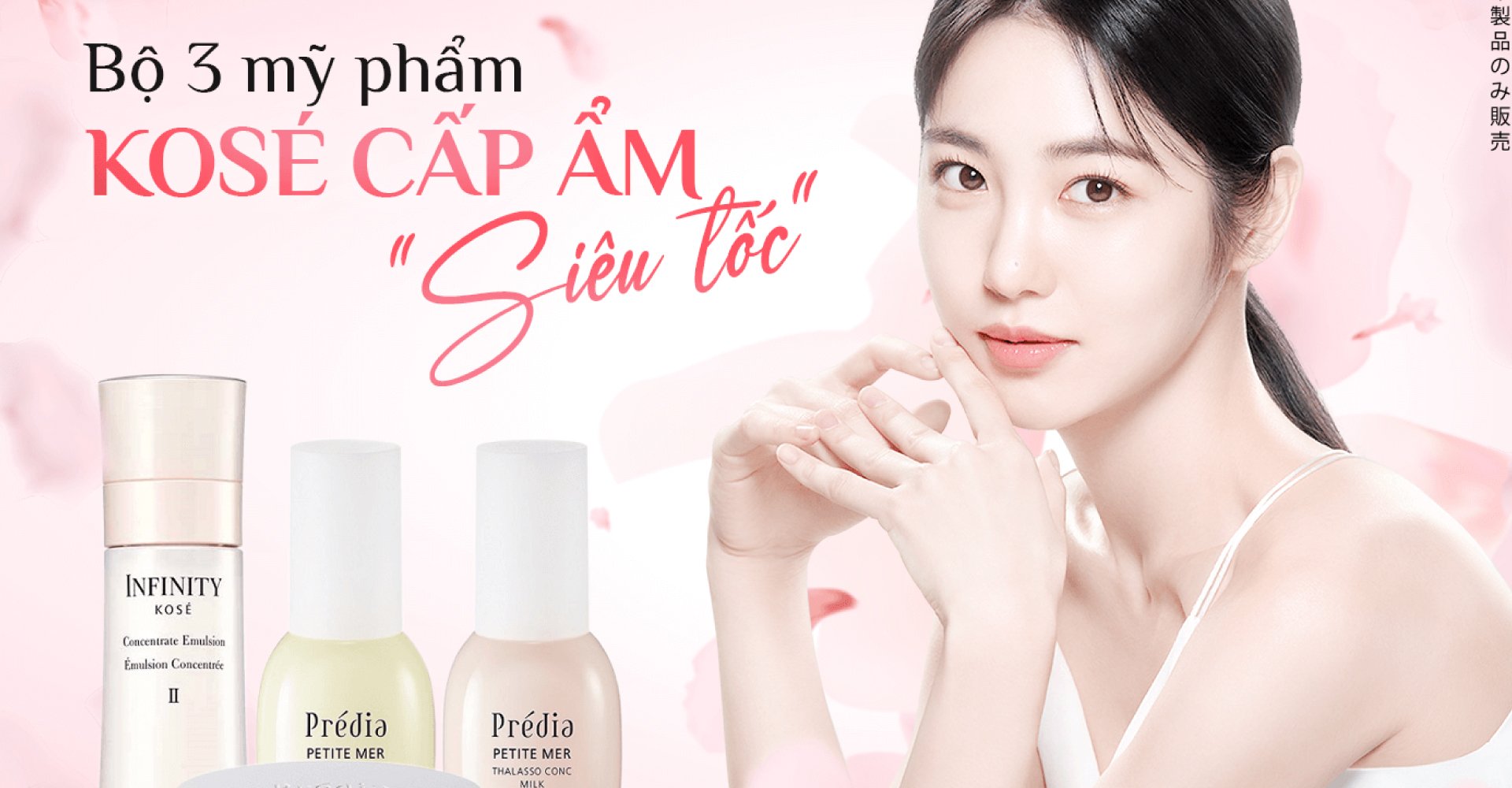 Bộ 3 mỹ phẩm Kose cấp ẩm “siêu tốc” suốt mùa hè