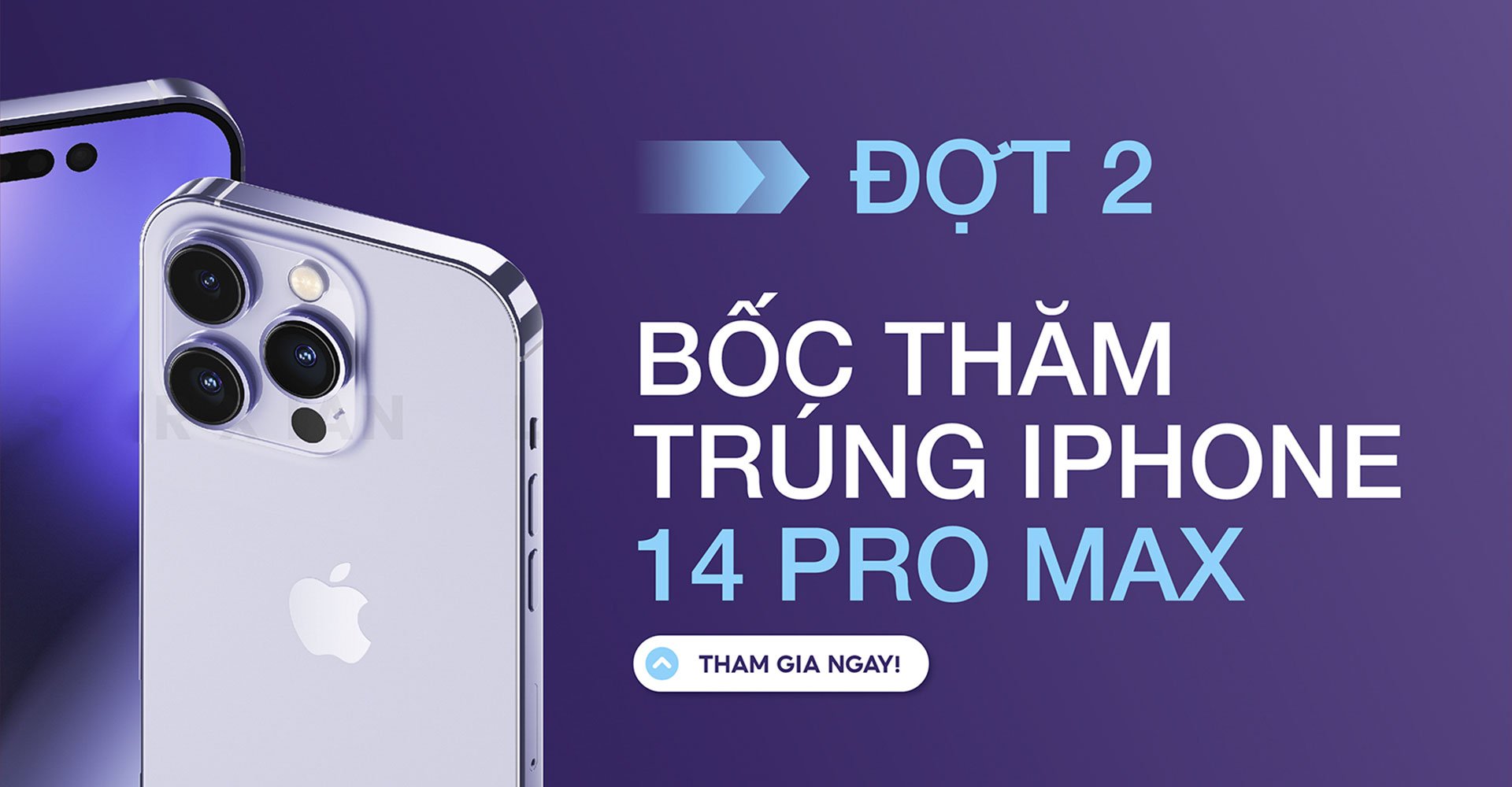 Bốc thăm trúng iphone 14 pro max đợt 2 tại japanshop.vn