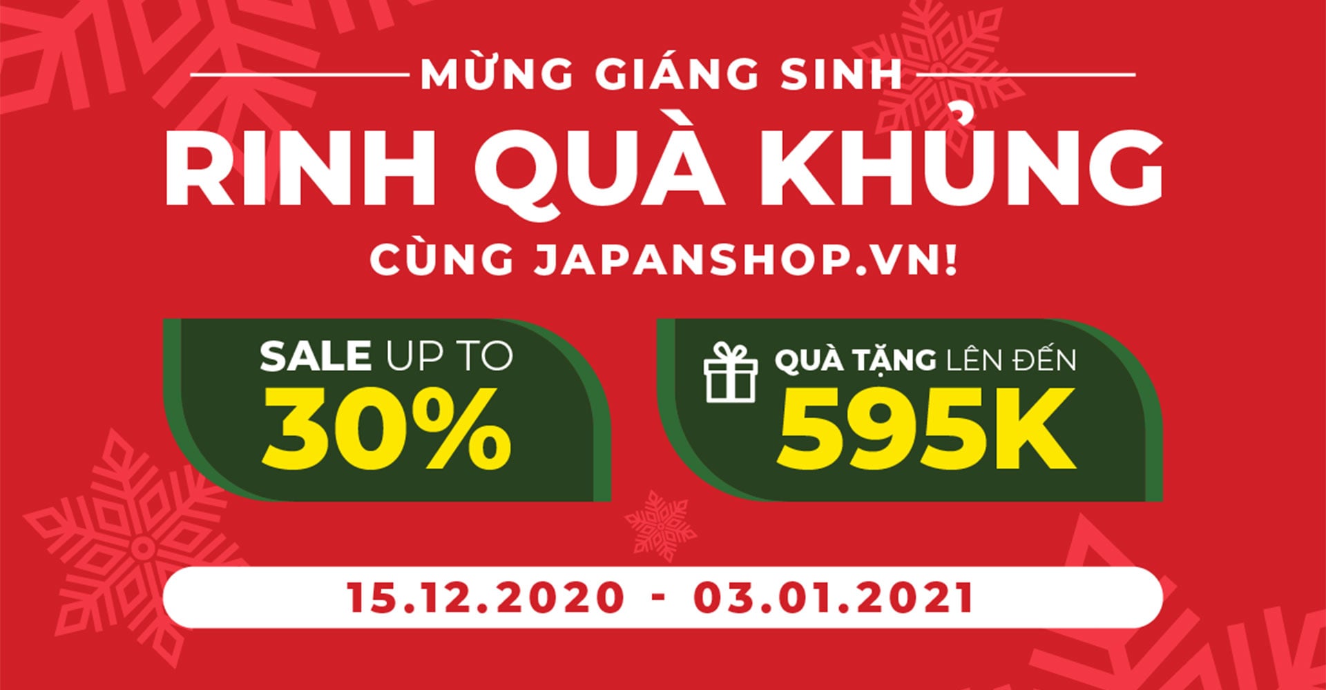 Mừng giáng sinh - rinh quà khủng cùng japanshop.vn!