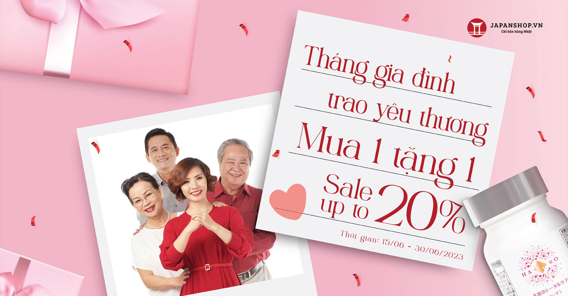 Tháng gia đình - trao yêu thương - sale hết nấc 20%