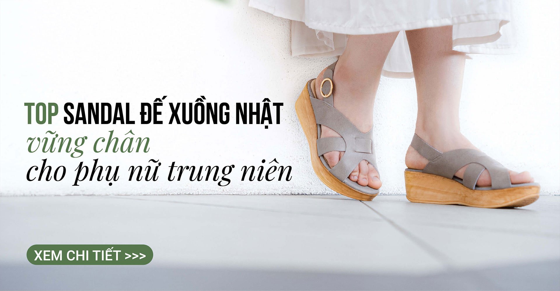 Top xăng đan đế xuồng nhật vững chân cho phụ nữ trung niên