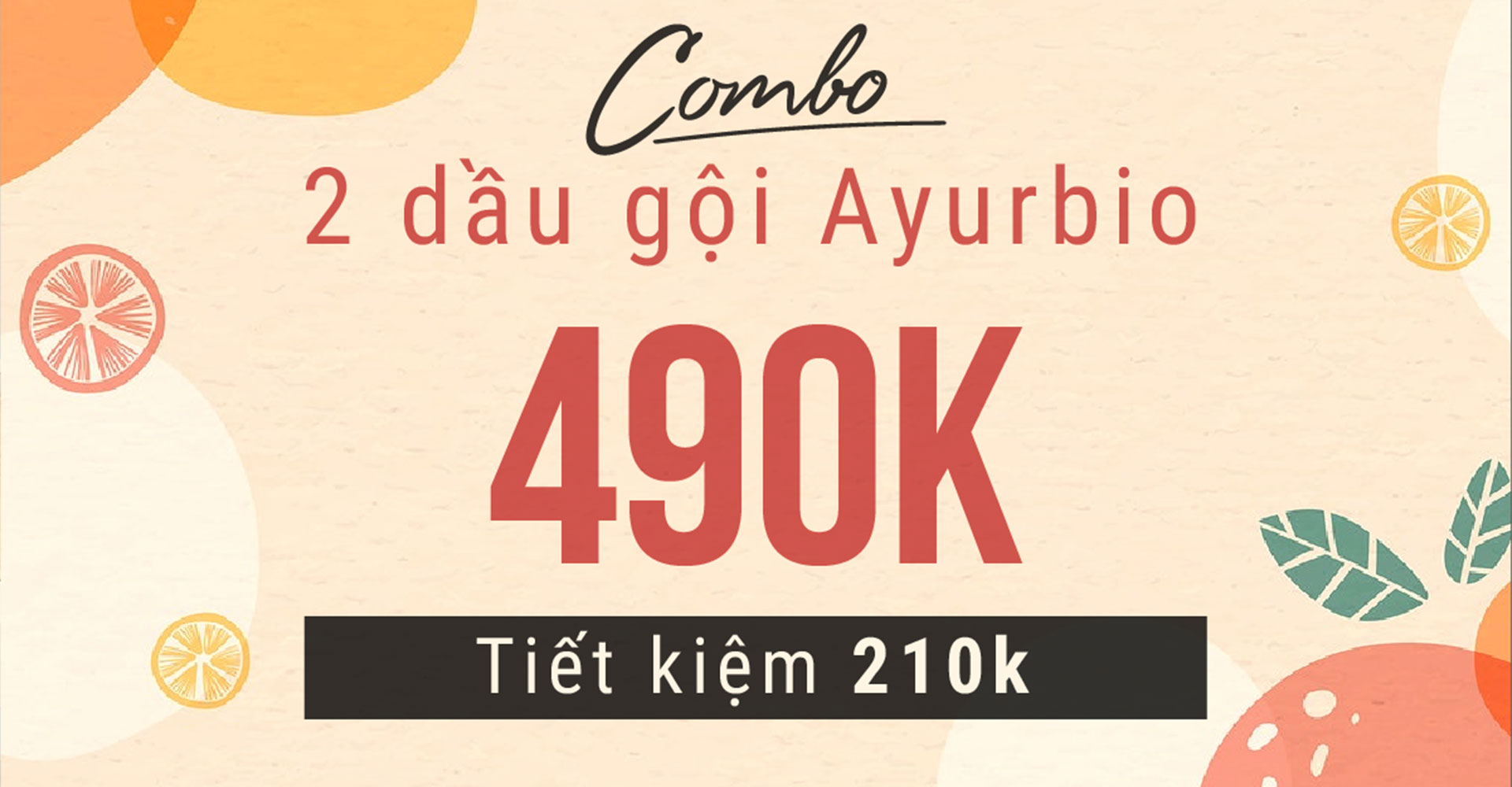 Gội cực thích - giảm cực mạnh với combo 2 dầu gội Ayurbio