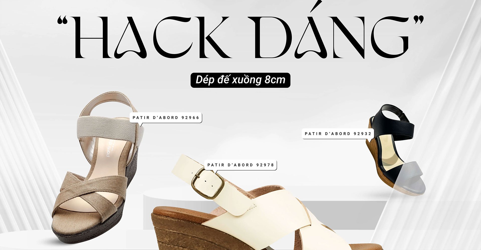 Bộ 3 chiến binh “hack dáng” dép đế xuồng 8cm