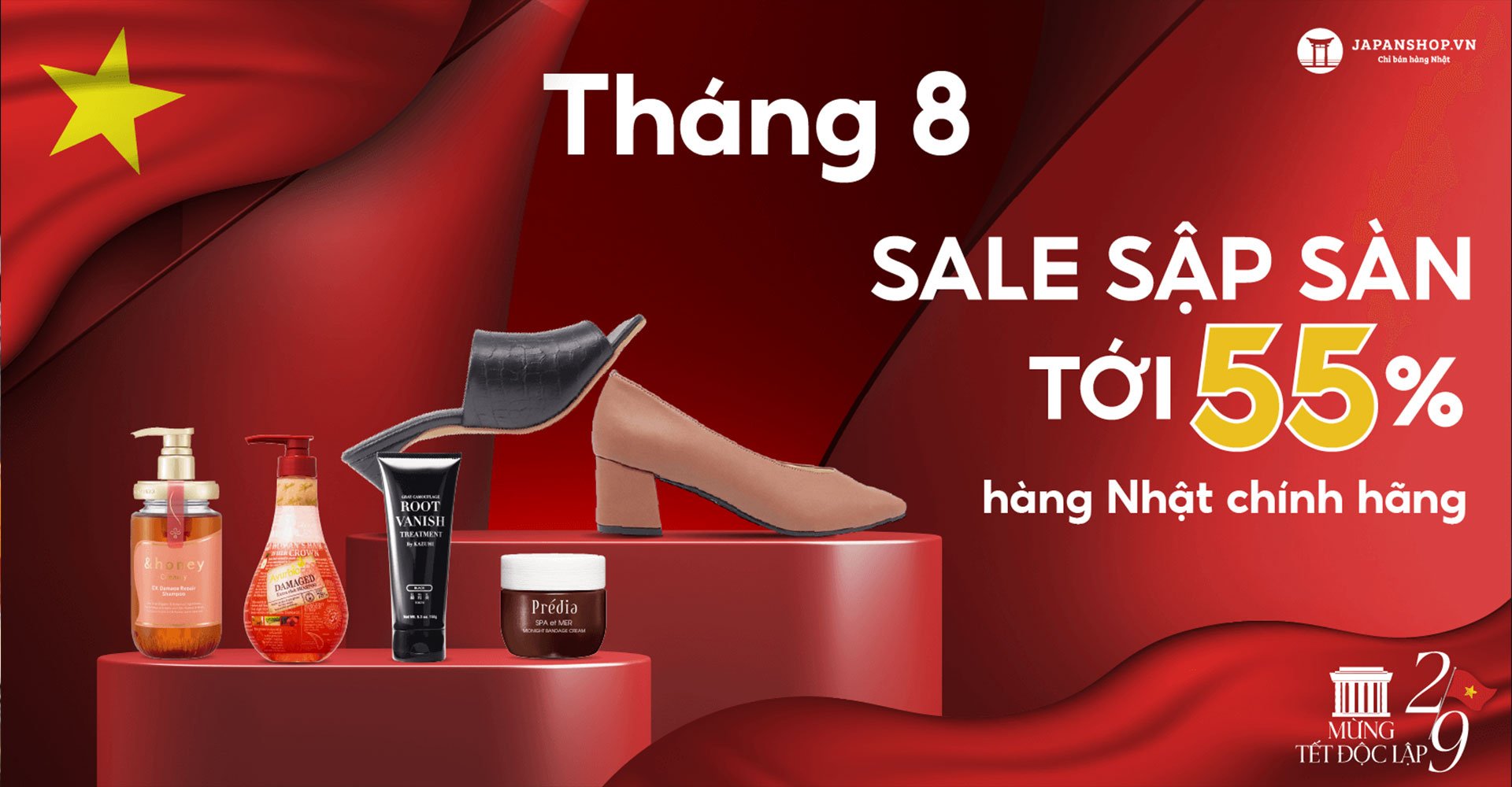 Tháng 8 sale sập sàn tới 55% hàng nhật chính hãng