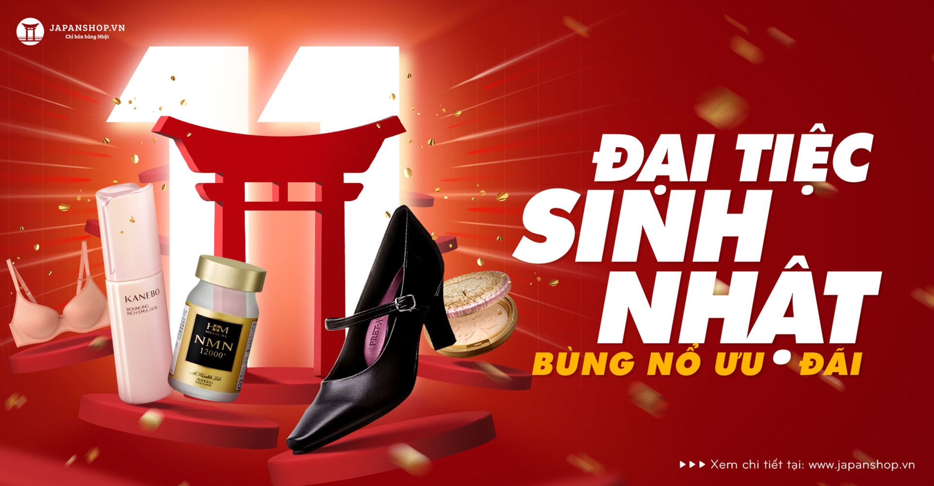 Bùng nổ ưu đãi giá chỉ 111k mừng japanshop.vn 11 tuổi