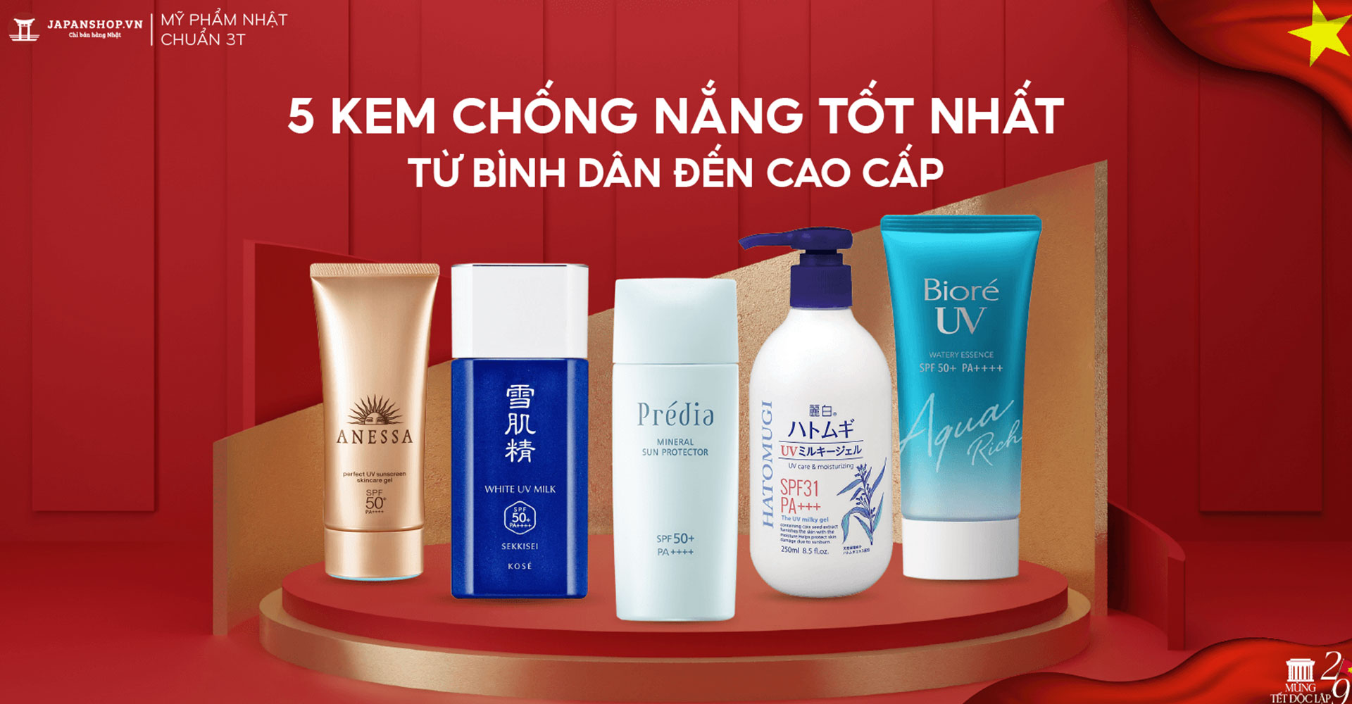 5 kem chống nắng tốt nhất từ bình dân đến cao cấp