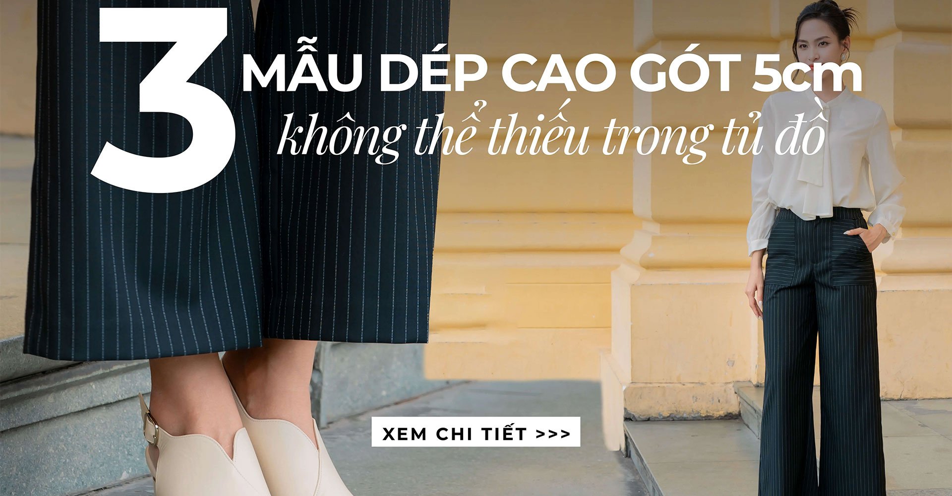 Bộ 3 dép cao gót 5cm công sở mà chị em nên sở hữu mùa hè này