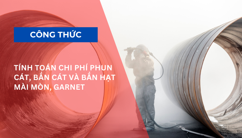 Công thức tính toán chi phí phun cát, bắn cát và bắn hạt mài mòn