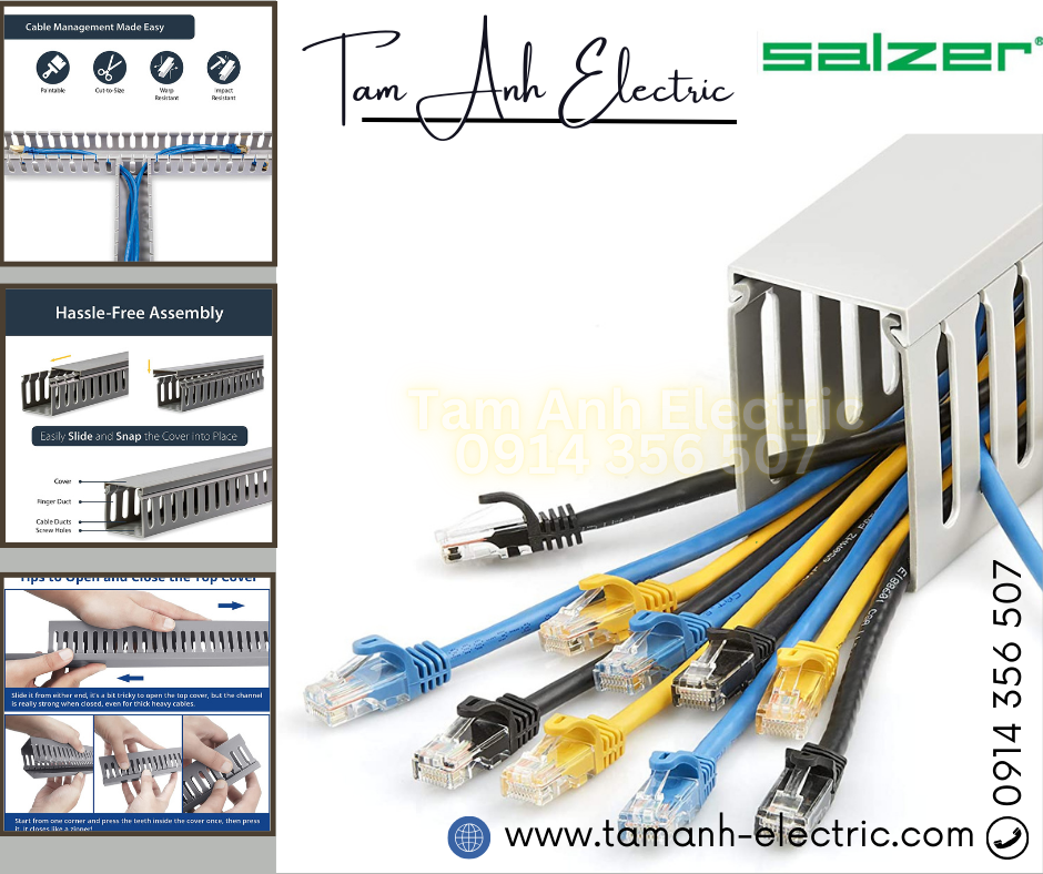 Máng nhựa đi dây - Cable Duct Salzer