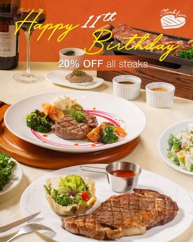 𝐇𝐀𝐏𝐏𝐘 𝟏𝟏𝐭𝐡 𝐁𝐈𝐑𝐓𝐇𝐃𝐀𝐘 – CELEBRATE JUNE WITH STEAK LOVE!