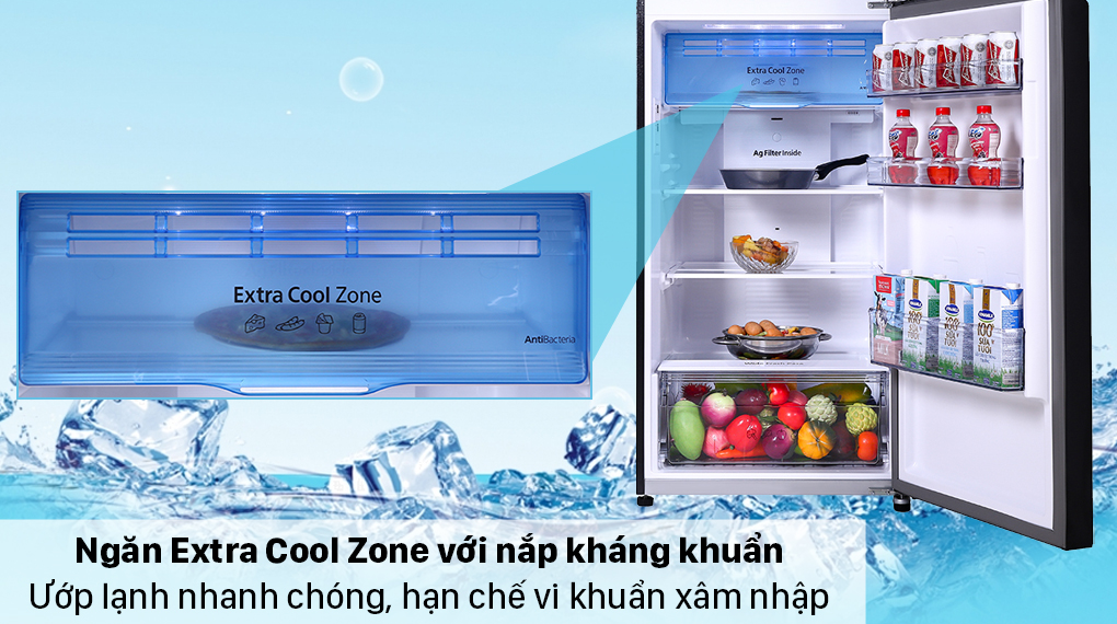 Tủ lạnh Panasonic Inverter 366 lít NR-TL381VGMV - Ngăn Extra Cool Zone Tủ lạnh Panasonic Inverter 366 lít NR-TL381VGMV - Ngăn Extra Cool Zone