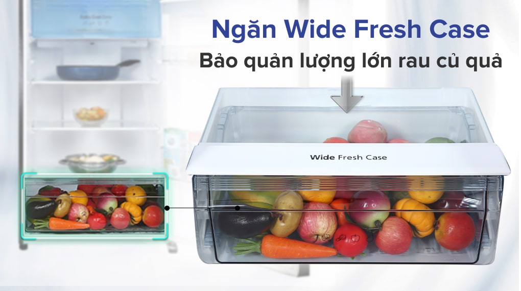 Tủ lạnh Panasonic Inverter 405 lít NR-TX461GPKV - Ngăn rau củ Wide Fresh Case Tủ lạnh Panasonic Inverter 405 lít NR-TX461GPKV - Ngăn rau củ Wide Fresh Case