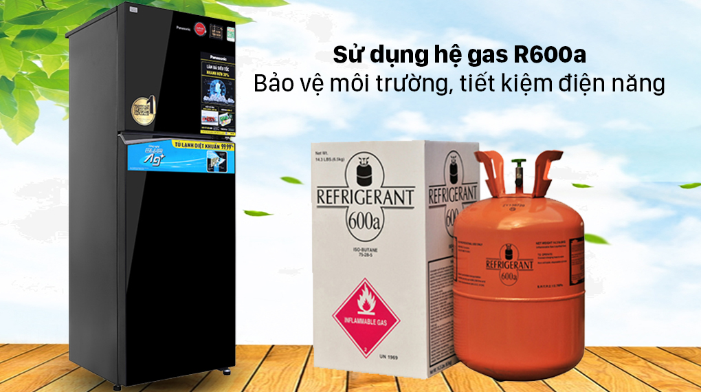 Tủ lạnh Panasonic Inverter 366 lít NR-TL381VGMV - Gas R600 Tủ lạnh Panasonic Inverter 366 lít NR-TL381VGMV - Gas R600
