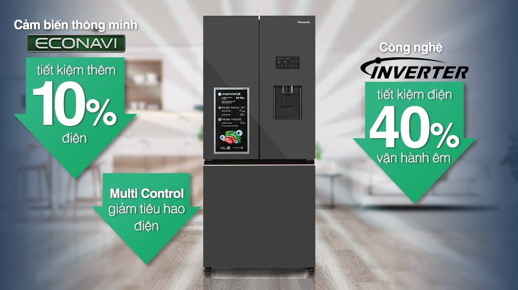 Tủ lạnh Panasonic Inverter 495 lít NR-CW530XMMV - Công nghệ tiết kiệm điện Tủ lạnh Panasonic Inverter 495 lít NR-CW530XMMV - Công nghệ tiết kiệm điện