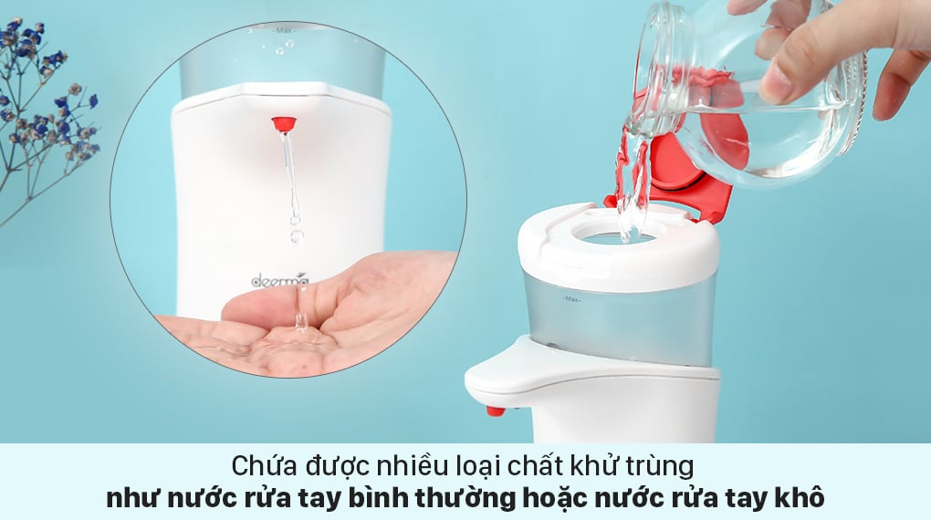 Máy rửa tay tự động thông minh DEERMA XS100 - Chứa được nhiều loại nước rửa tay Máy rửa tay tự động thông minh DEERMA XS100 - Chứa được nhiều loại nước rửa tay