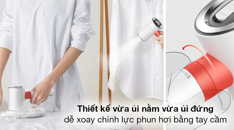 Bàn ủi hơi nước cầm tay DEERMA HS218 - Thiết kế bàn ủi 2 trong 1 có thể vừa ủi nằm vừa ủi đứng linh hoạt Bàn ủi hơi nước cầm tay DEERMA HS218 - Thiết kế bàn ủi 2 trong 1 có thể vừa ủi nằm vừa ủi đứng linh hoạt