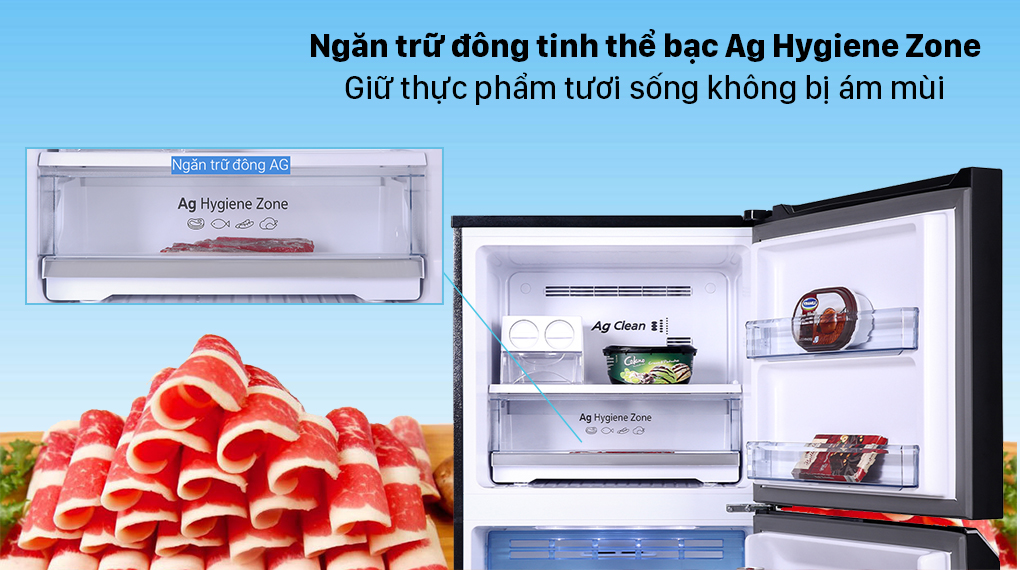 Tủ lạnh Panasonic Inverter 366 lít NR-TL381VGMV - Ngăn trữ đông Ag Hygiene Zone Tủ lạnh Panasonic Inverter 366 lít NR-TL381VGMV - Ngăn trữ đông Ag Hygiene Zone