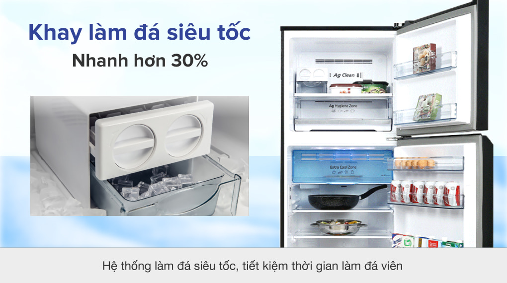 Tủ lạnh Panasonic Inverter 326 lít NR-TL351VGMV - Làm đá siêu tốc Tủ lạnh Panasonic Inverter 326 lít NR-TL351VGMV - Làm đá siêu tốc