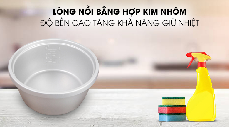 Chất liệu lòng nồi - Nồi cơm điện Midea 1.8 lít MR-GM18SA Chất liệu lòng nồi - Nồi cơm điện Midea 1.8 lít MR-GM18SA